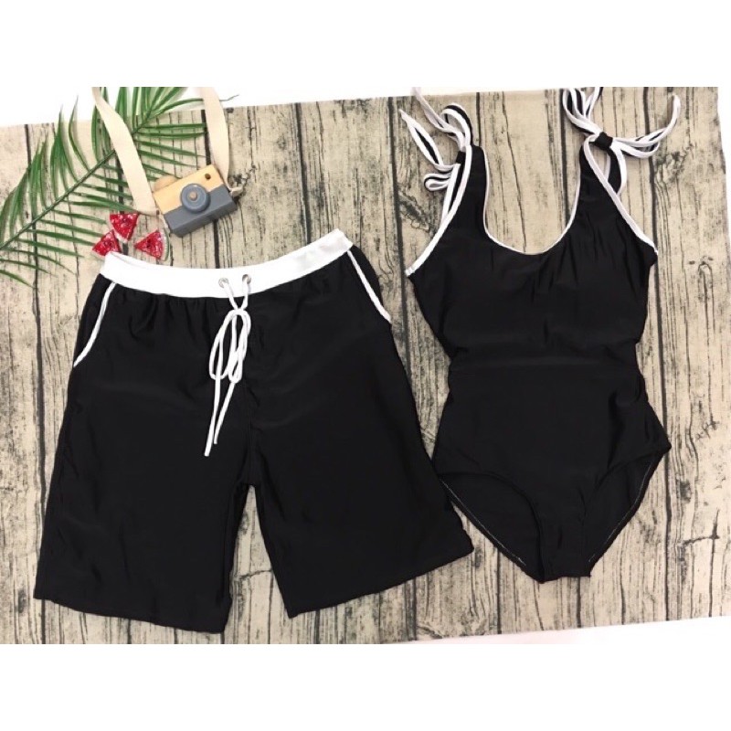 Bikini mảnh liền viền trắng | BigBuy360 - bigbuy360.vn