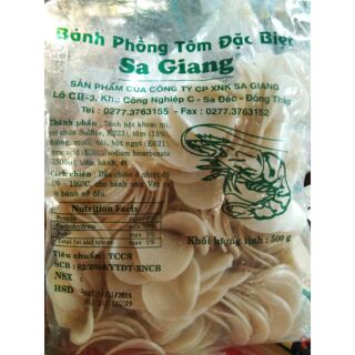 Phồng tôm tiêu to Sa Giang gói 500gram