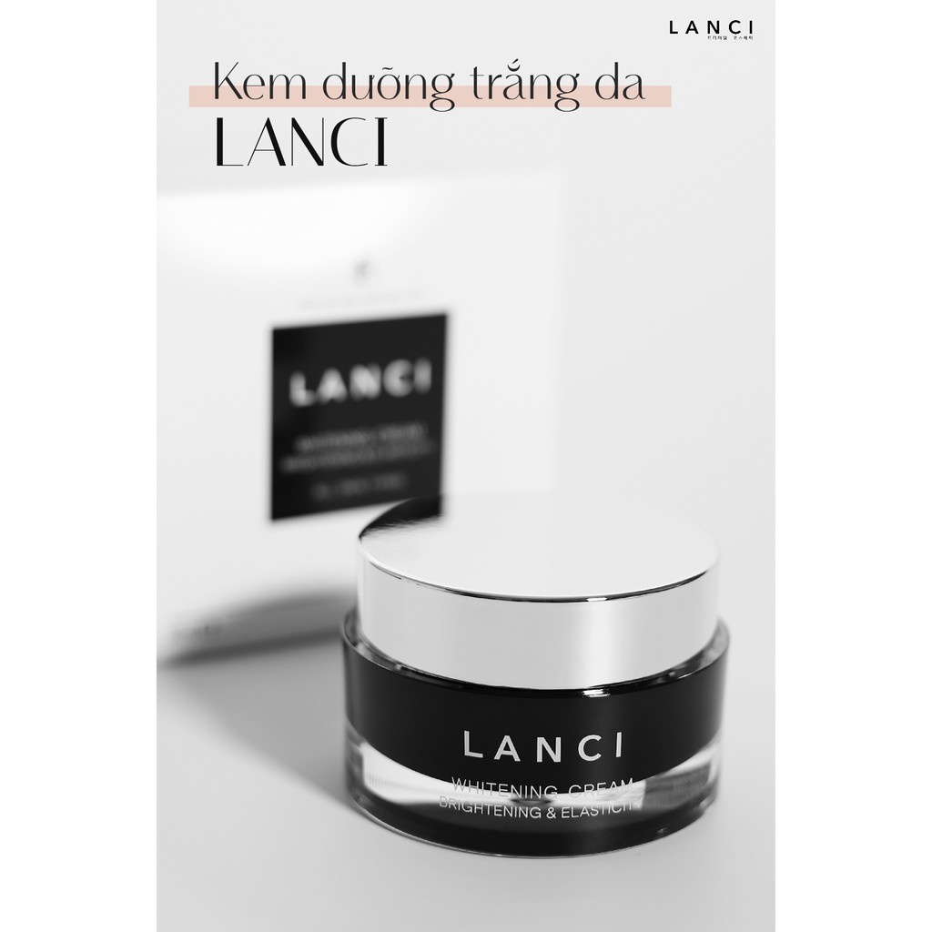 Kem Dưỡng Trắng Da Hàn Quốc LANCI Chiết Xuất Bột Ngọc Trai Làm Da Tươi Sáng Tức Thì Whitening Cream 50ml