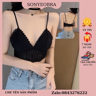 Áo bra hai dây SONYEOBRA áo bra ren , áo ren dây mảnh cao cấp, mặc hở lưng