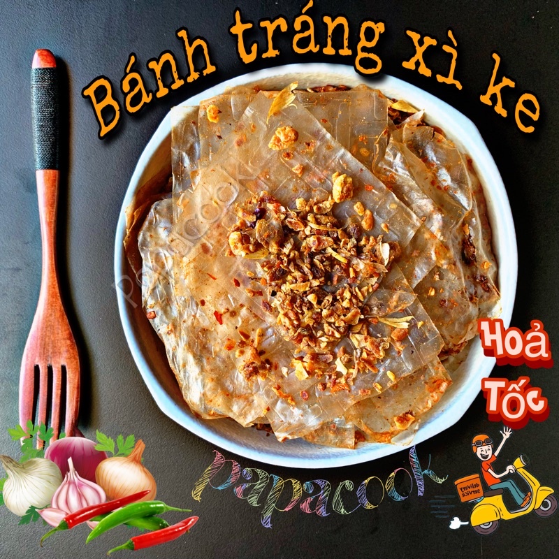 Bánh tráng tây ninh 9 vị trộn sẵn, xì ke, sate,cay, dẻo tôm - cuộn và miếng loại 1-CHUBI (LP.STORE)