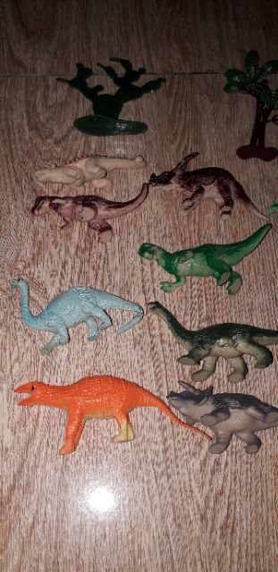 Sét 12 mô hình khủng long bằng nhựa cứng đặc loại nhỏ