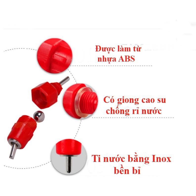 VAN UỐNG NƯỚC CHO GÀ TỰ ĐỘNG 360 ĐỘ BỘ 10 VAN