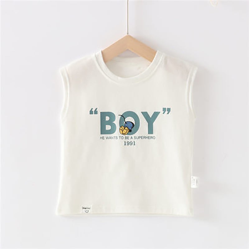Áo ba lỗ bé trai chất cotton size 11 - 65kg - Áo BOY