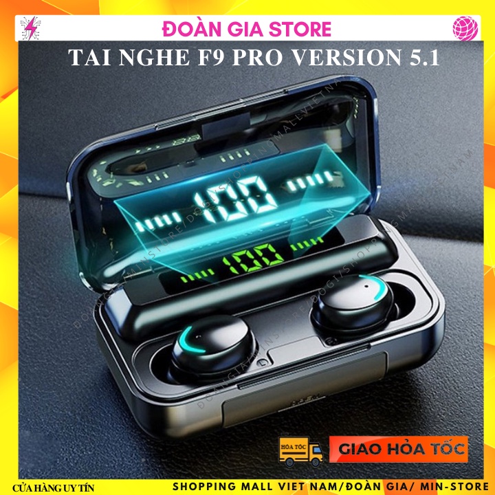 Tai Nghe Bluetooth Amoi F9 Pro Bản Quốc Tế  Cảm Biến Vân Tay, Kiêm Sạc Dự Phòng, Version 5.1 2022