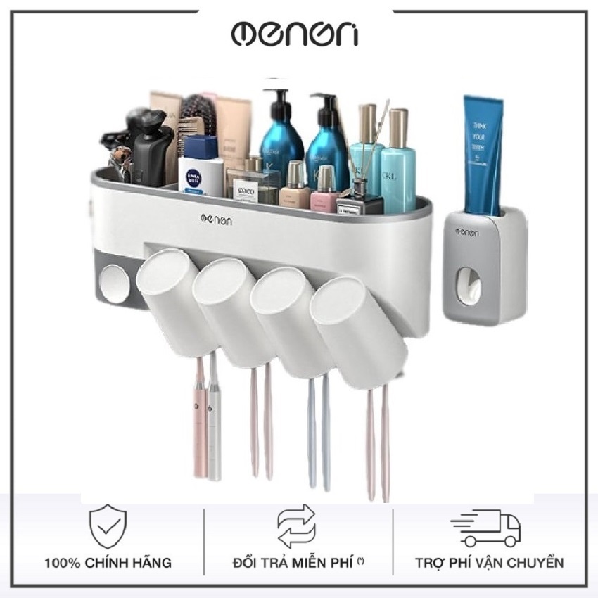 Giá Để Đồ Nhà Tắm OENON - Hộp nhả kem đánh răng tự động dán tường gạch men- OE041