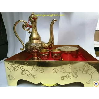[hàng độc] Bộ khay trầu hỏi cưới bằng đồng