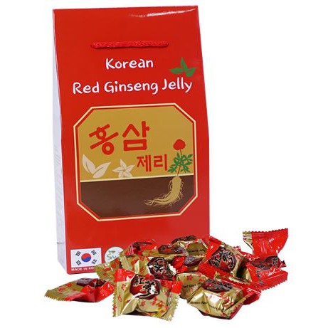 Kẹo dẻo hồng sâm Korea Red Ginseng Jelly 200g. Date 2022. ( tặng kèm 3 mặt nạ hồng sâm khi mua combo 3 kẹo)