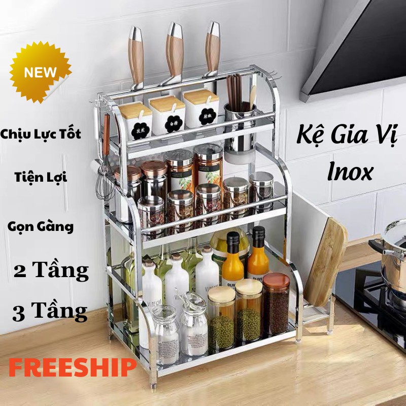 Kệ Đựng Gia Vị, Kệ Gia Vị Nhà Bếp Đa Năng Tiện Lợi, Gọn Gàng Mila Store
