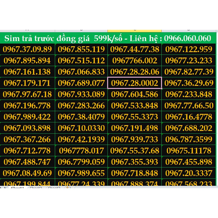 Tổng xã KHO SIM SỐ ĐẸP viettel đầu 09 giá rẻ kinh điển, các dạng đuôi 68, 79, 38, 78, 89...