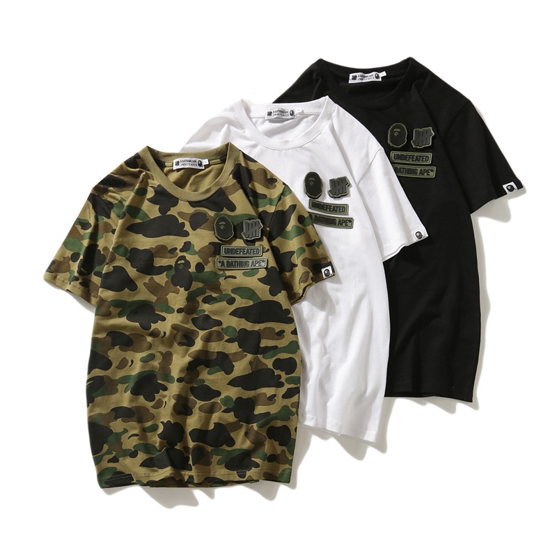 Bape Áo Thun cotton Tay Ngắn In Họa Tiết Thời Trang Cho Nam Nữ