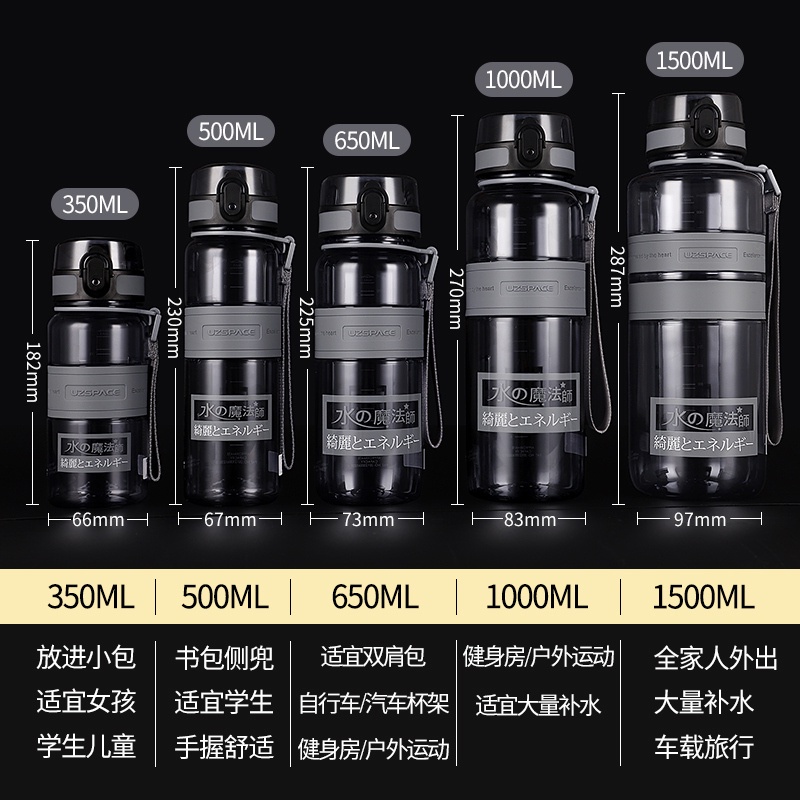 Bình Nước Thể Thao Cao Cấp 350 / 500 / 650 / 1000 / 1500ml