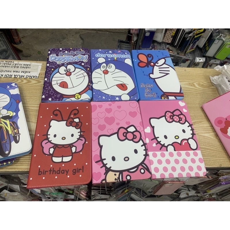 Bao da samsung Tab E 9.6inch T560 T561 dẻo kitty doremon siêu dễ thương