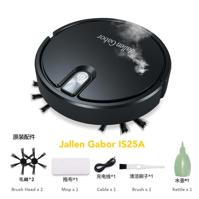 Robot hút bụi, lau nhà tự động phun sương IS25A không dây thông minh có tia UV, tự động làm sạch bụi bẩn