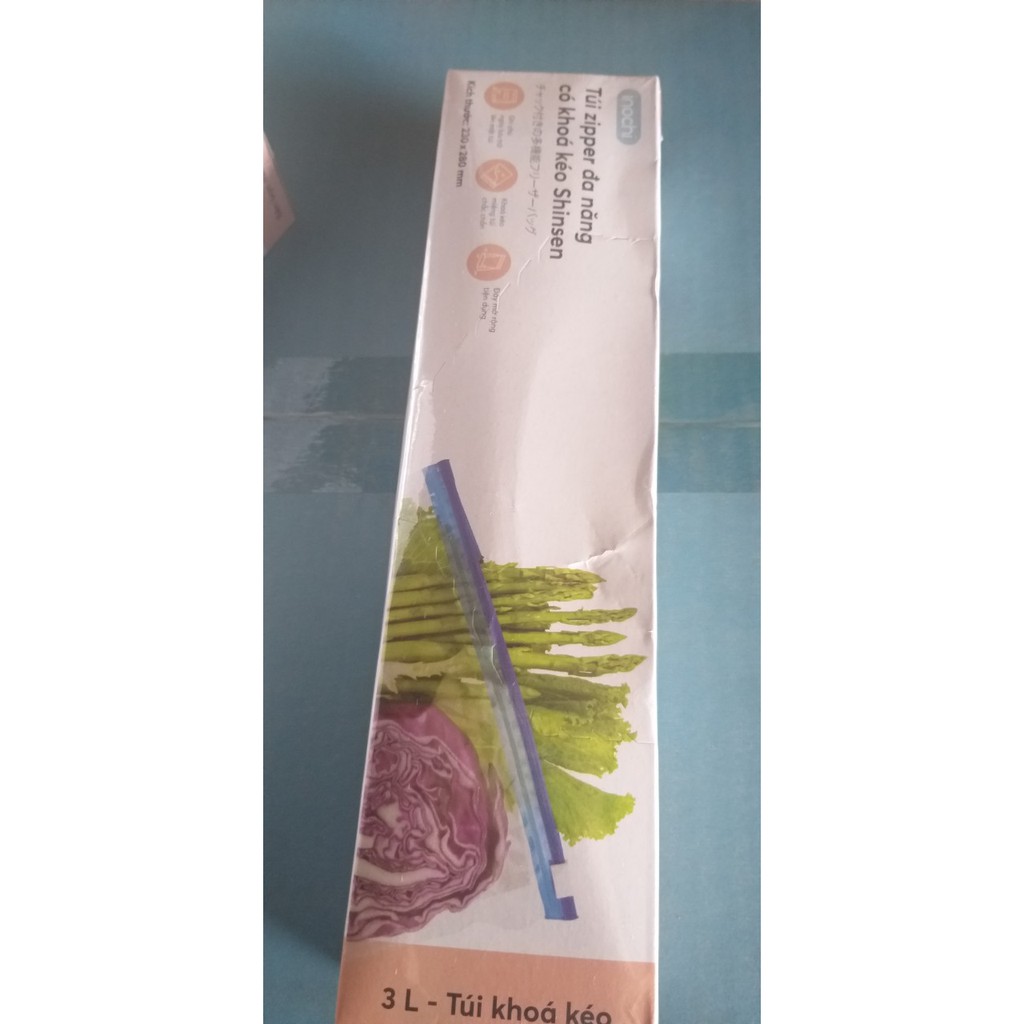 Túi ziper đa năng Inochi 3L có khóa kéo an toàn tiện lợi giữ trọn hương vị thực phẩm.