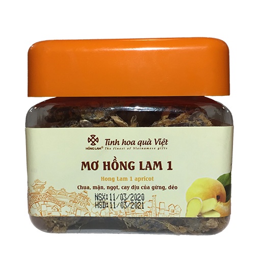 Ô mai  Mơ Hồng Lam 1 -  Vị chua mặn ngọt gừng - Hộp -Gói