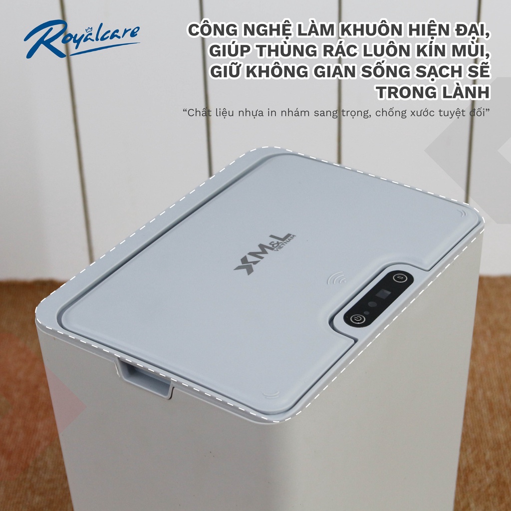 Thùng rác cảm ứng 3 chế độ thông minh M&amp;L FH-2 - Hàng chính hãng - Royalcare