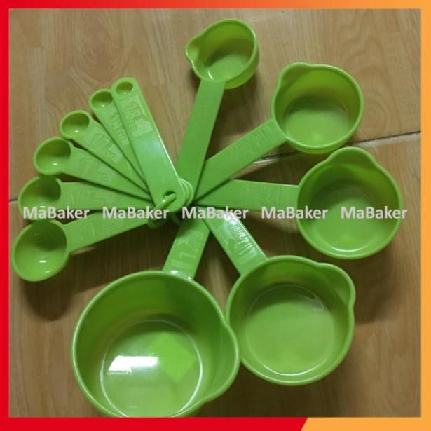 Xả cắt lỗ Bộ thìa đong nhựa cao cấp 11 cái - MaBaker