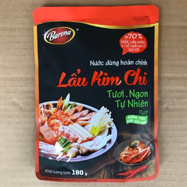 [180g] Túi Sốt Cô Đặc Lẩu KimChi Barona