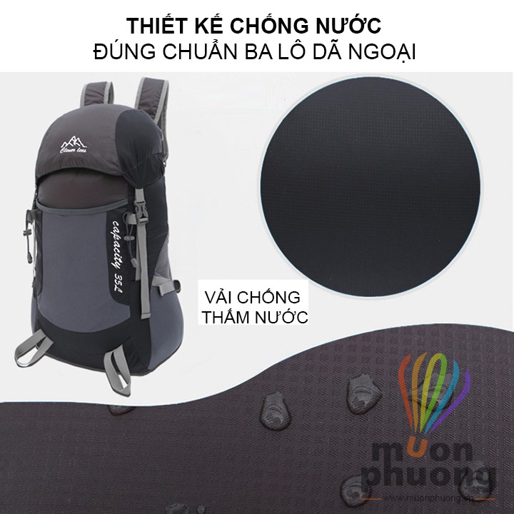 Balo du lịch - Ba lo dã ngoại - Trekking - chống nước xếp gọn -