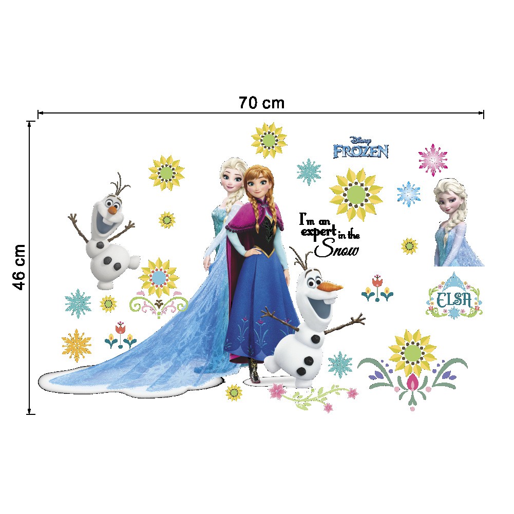 Decal dán tường Elsa - Nữ hoàng băng giá - Tranh dán tường