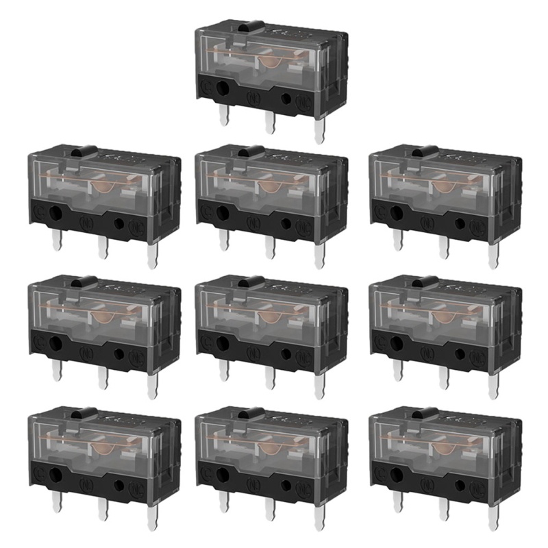 Set 10 Công Tắc Nhấn Bằng Kim Loại Mạ Vàng 3 Chấu IWO Mouse Momentary