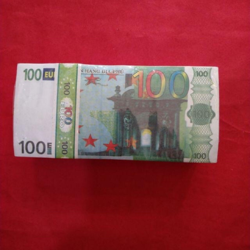 10 cục tiền âm phủ polime USD Euro Ngân phiếu giấy đẹp
