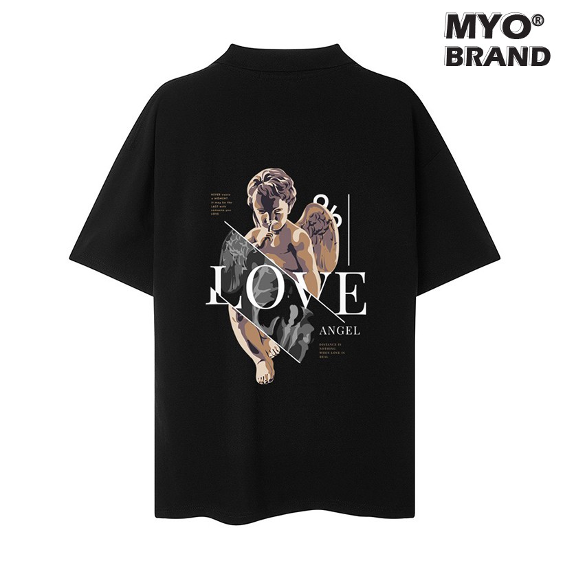 Áo Polo Thun Lạnh MYO Vải Cotton In Hình Angel Love