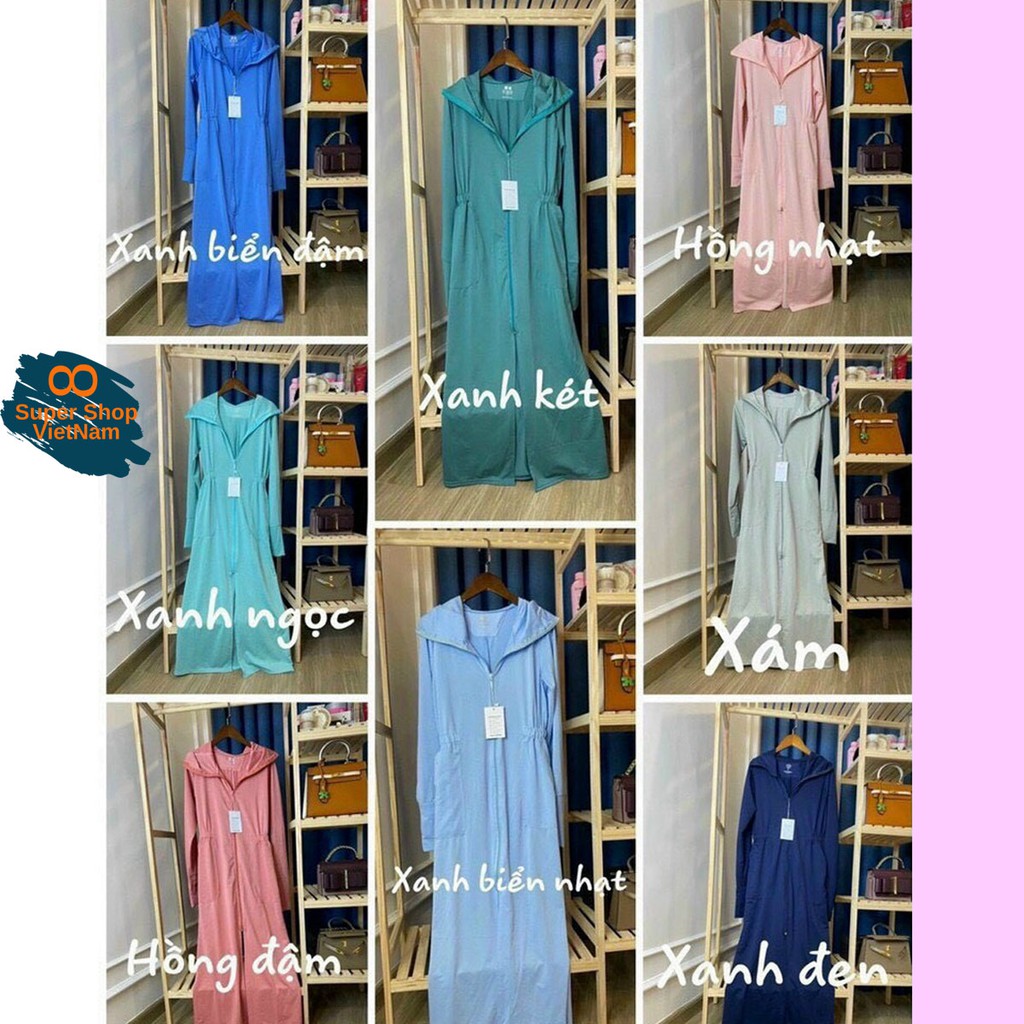 Áo Chống Nắng Toàn Thân Nữ, Dáng Dài, Liền Thân 2 Lớp CARDINA - Chất Thun Lạnh Cao Cấp Chống Nắng Hiệu Quả | BigBuy360 - bigbuy360.vn