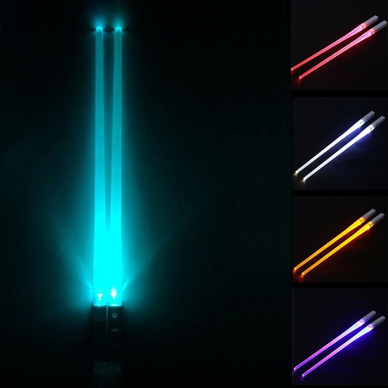 1 Ống hút dạ quang/ Đôi đũa đèn LED phát sáng 8 màu sắc tuỳ chọn dùng cho nhà bếp