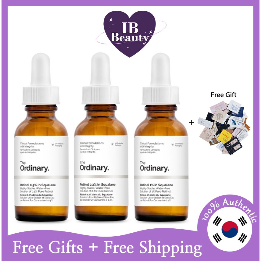 Tinh Chất The Ordinary Retinol 0.2% / 0.5% / 1% In Squalane 30ml