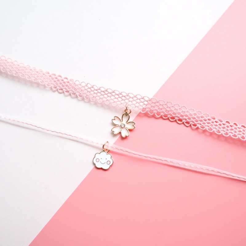 Vòng cổ đám mây - Choker hoa sakura