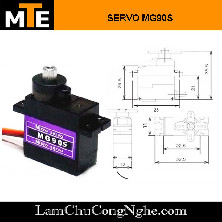 Động Cơ RC Servo MG90S ( Bánh răng kim loại)