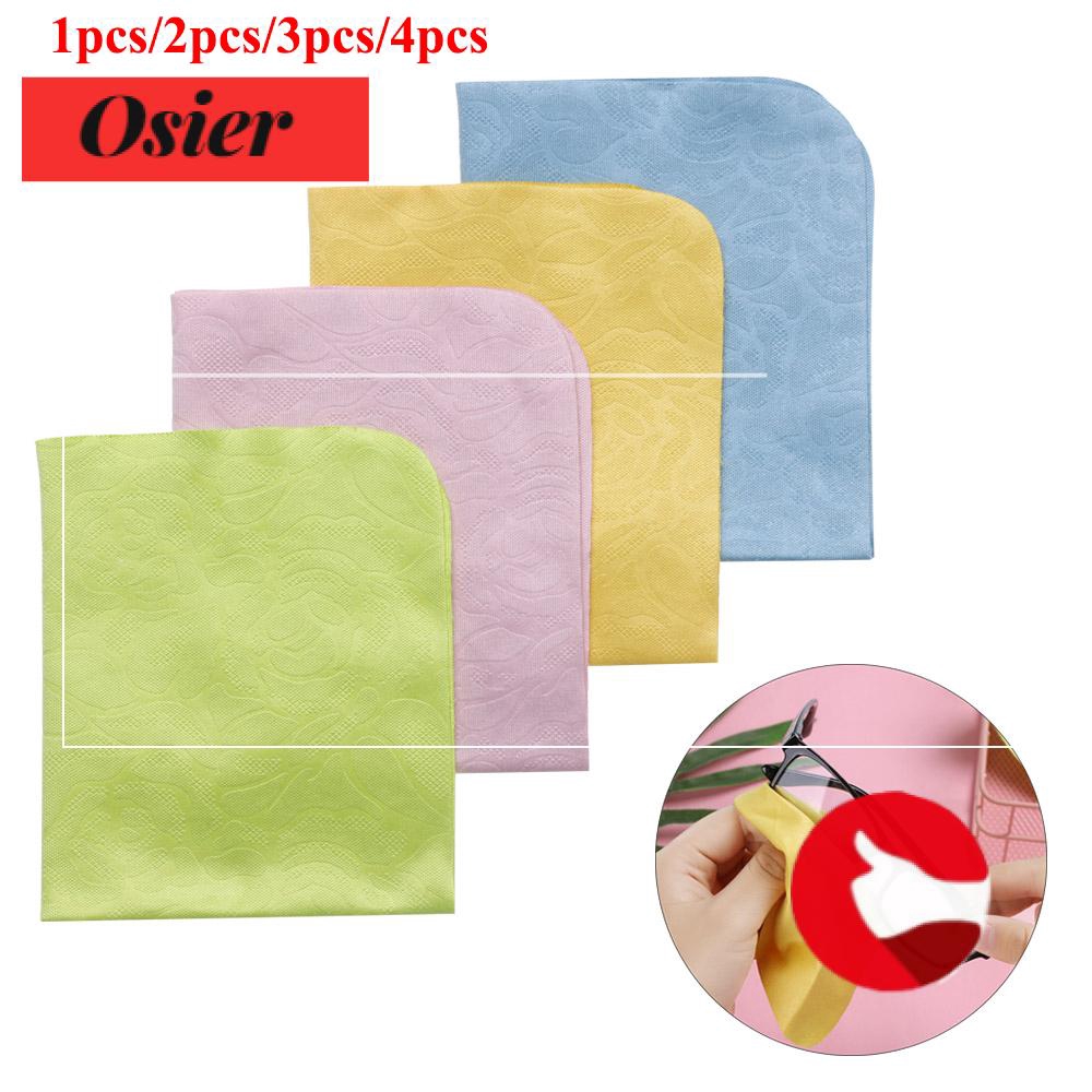 1/2/3/4 Khăn Lau Mắt Kính Máy Ảnh Điện Thoại Màu Sắc Ngẫu Nhiên