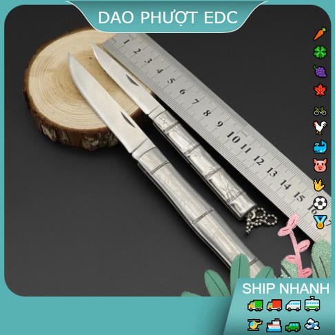 Dao Que Nhỏ Hình Cây Tre Có Thể Gấp Gọn - Treo Móc Khóa