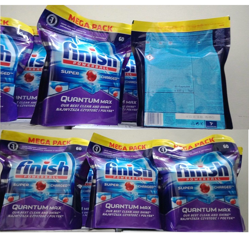 ( Hàng Đức ) Viên rửa chén Finish Quantum túi 70 viên tặng thêm 2 viên tổng hợp