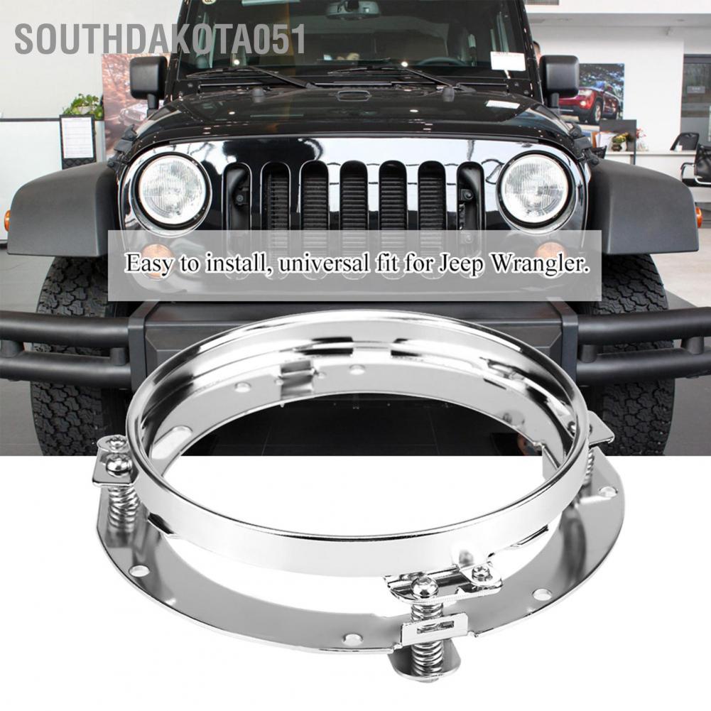 Hàng HOT Giá đỡ đèn pha LED tròn 7 inch không gỉ cho xe Jeep Wrangler【Southdakota051】