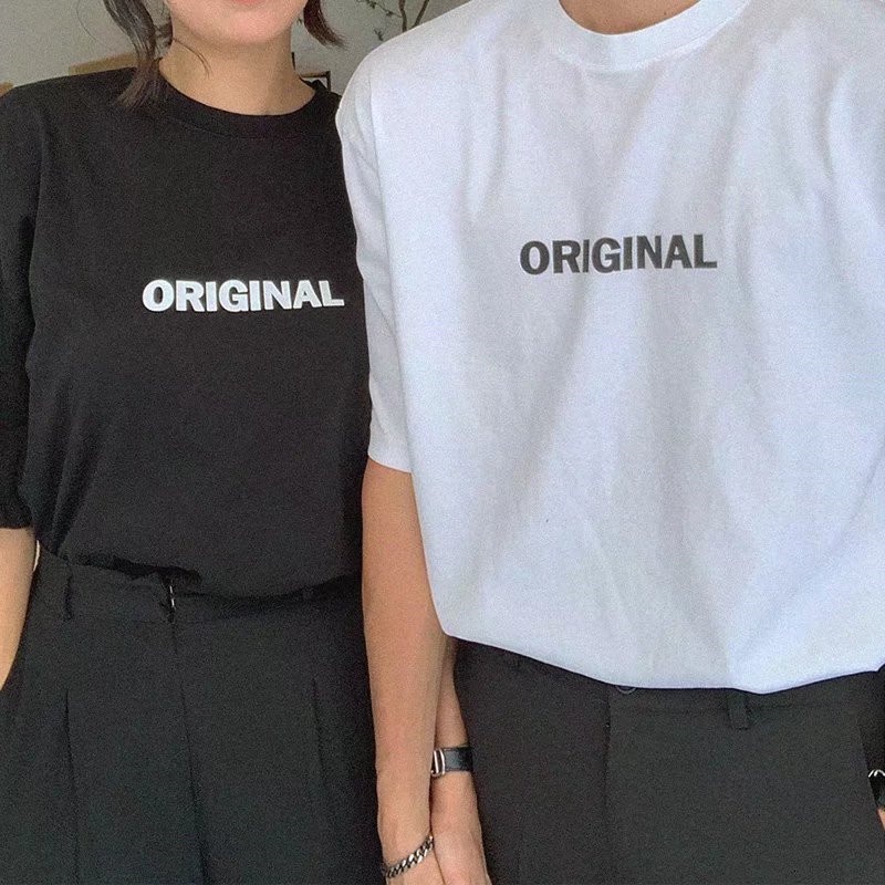 Áo Thun Tay Ngắn Dáng Rộng In Chữ Thoải Mái Thời Trang Mùa Hè Cho Nam Và Nữ