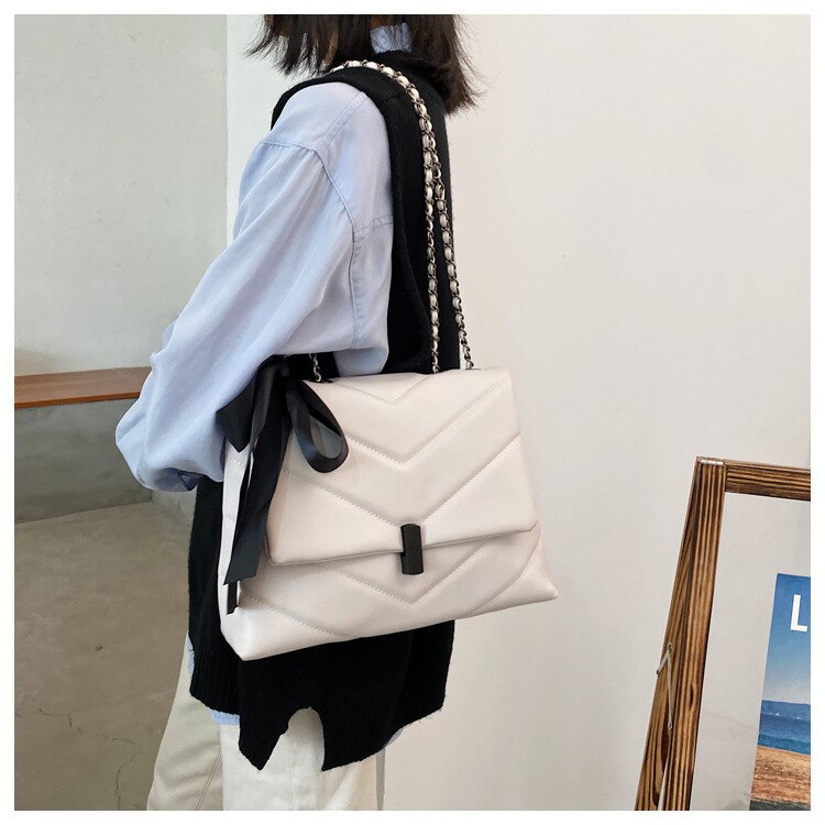 Túi Xách Nữ JASMIN NOIR Cột Nơ Dây Xích Đeo Thời Trang Cá Tính