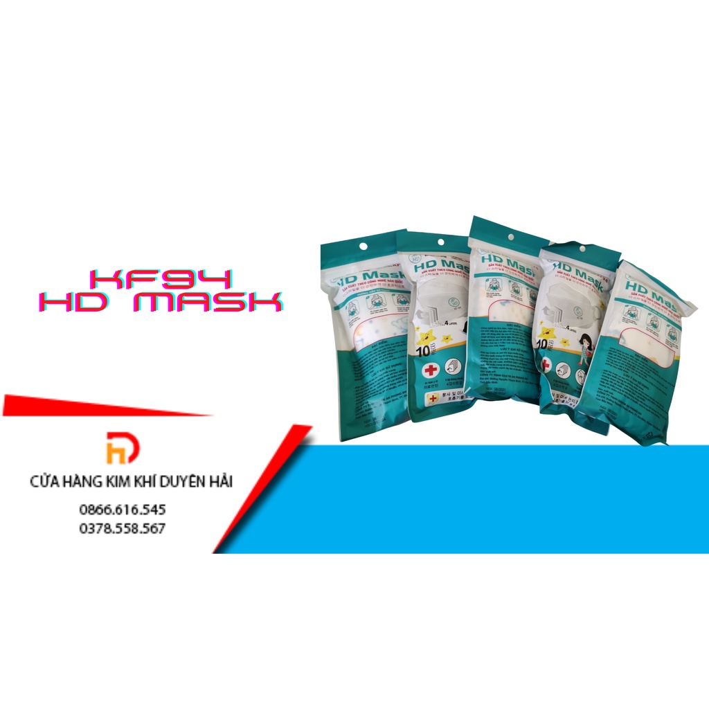 Khẩu trang 4d KF94 trẻ em HD mask(1 GÓI 10C)