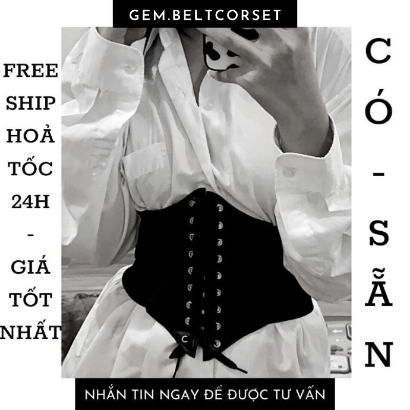 Thắt lưng nịt bụng bản to các màu  | Gothic grunge retro vintage belt corset style