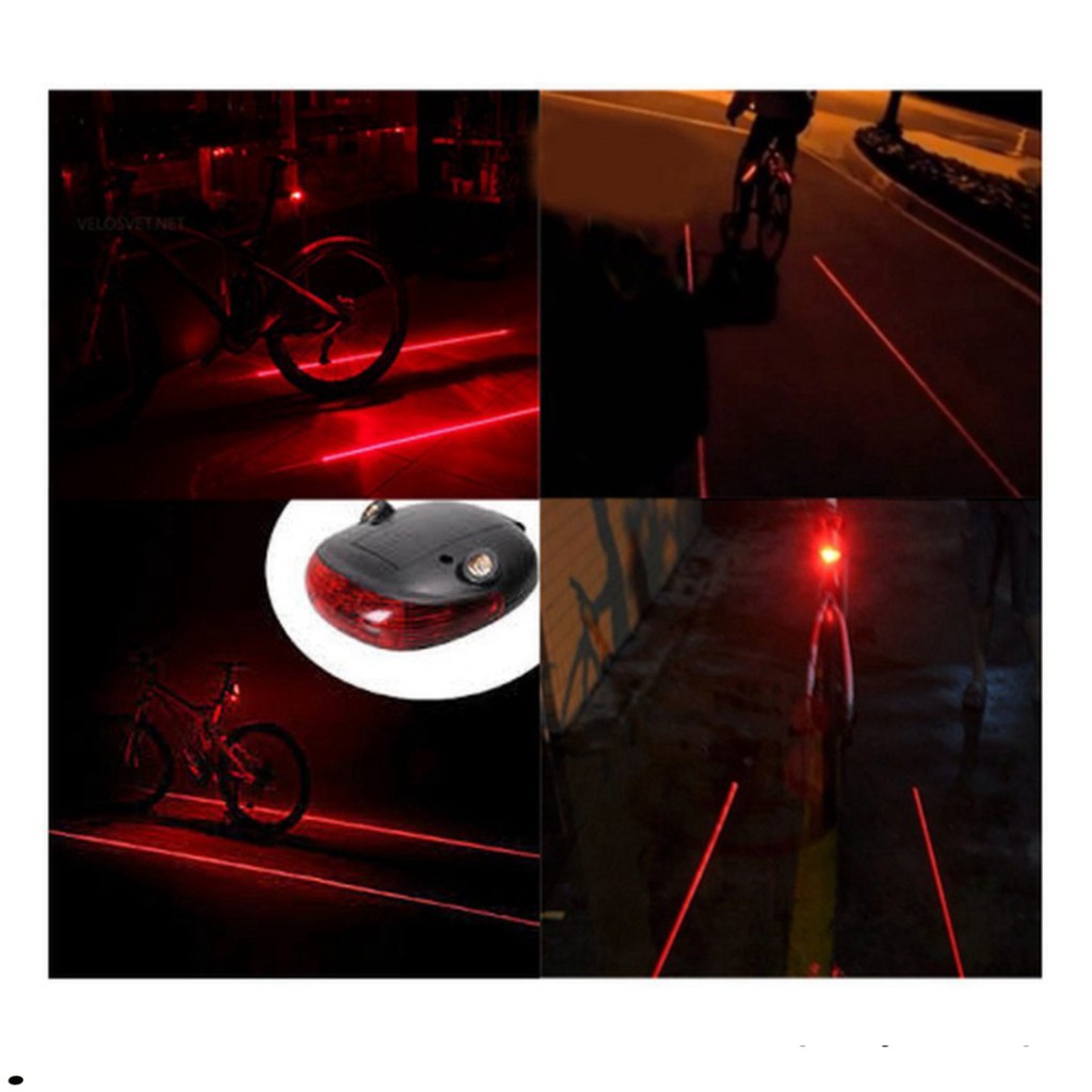 - Đèn tín hiệu LED + LAZE gắn xe đạp -87
