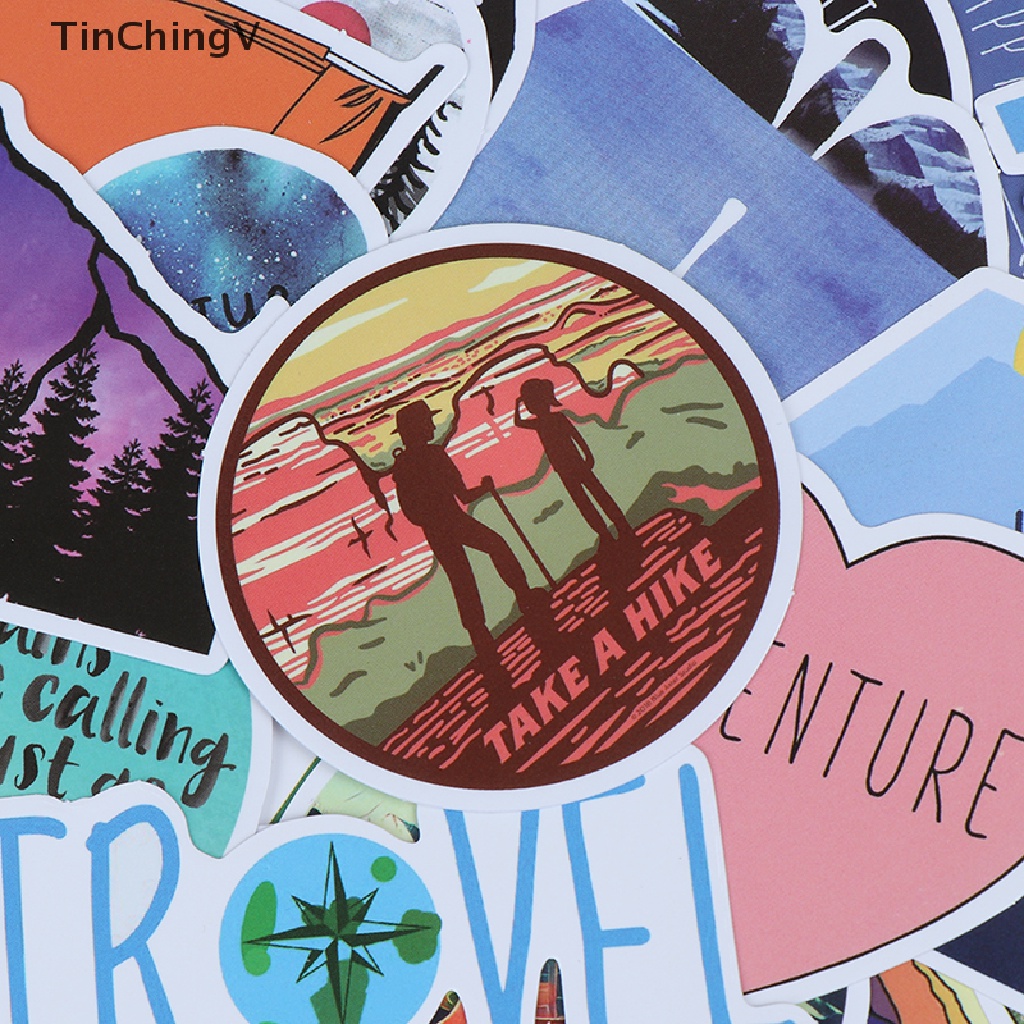 Bộ 50 Miếng Dán Trang Trí Vali / Laptop / Guitar / Xe Đạp Độc Đáo