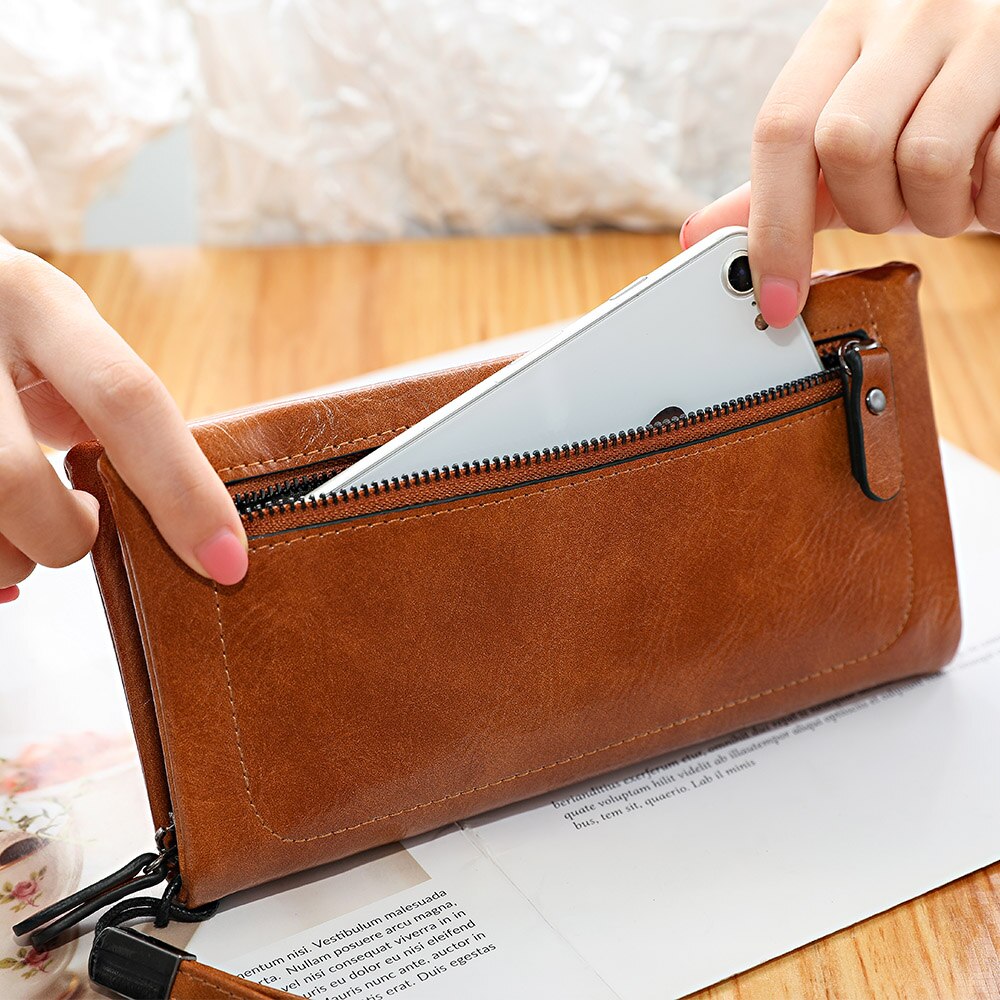 Ví Nữ Dáng Dài Khóa Kéo Thời Trang Phong Cách