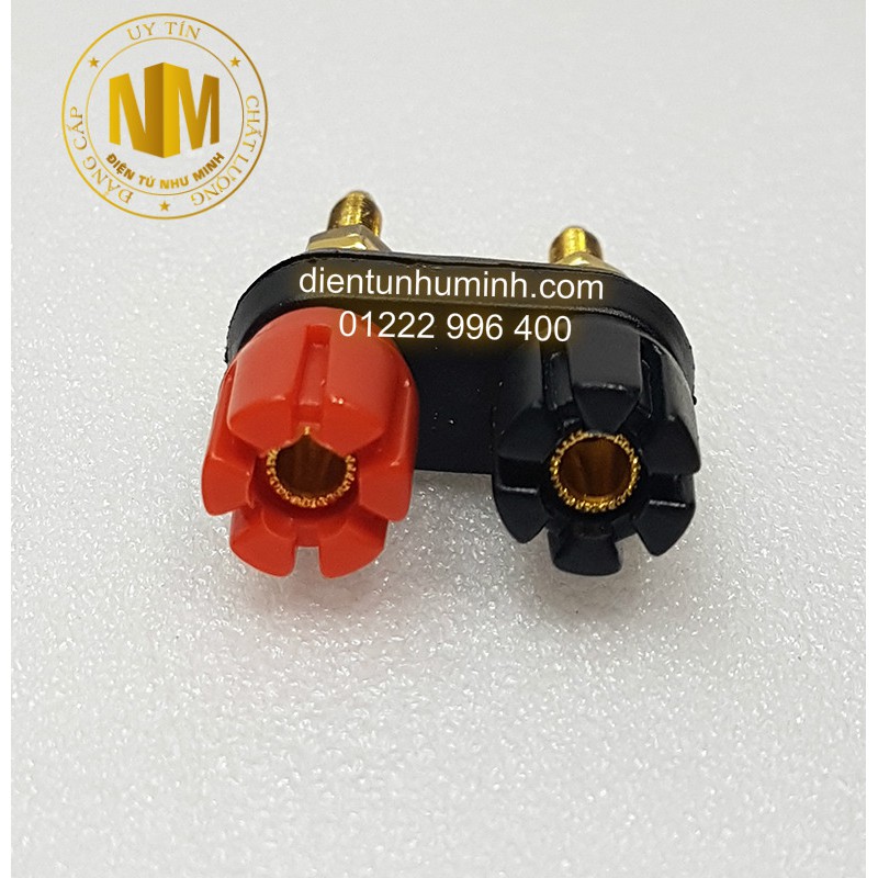 2 Cặp Cọc Loa amply / Trạm loa amply Đỏ - Đen Chân Dài