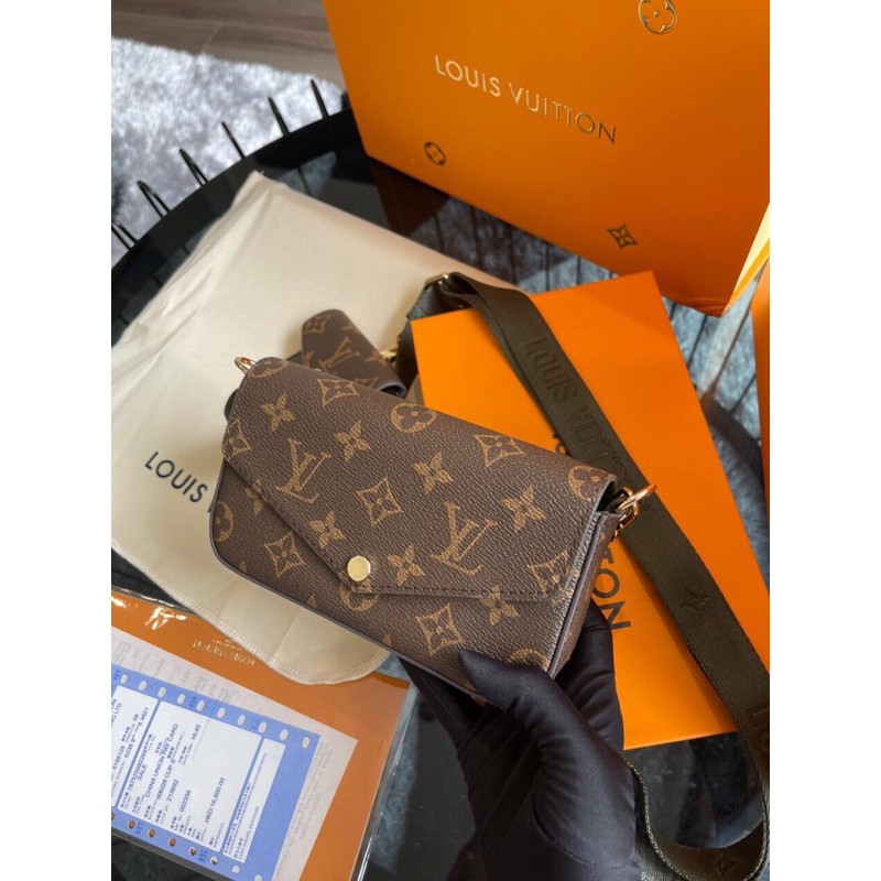 Túi đeo nữ set 2 túi ví đeo chéo quảng châu chất đẹp fullbox | BigBuy360 - bigbuy360.vn