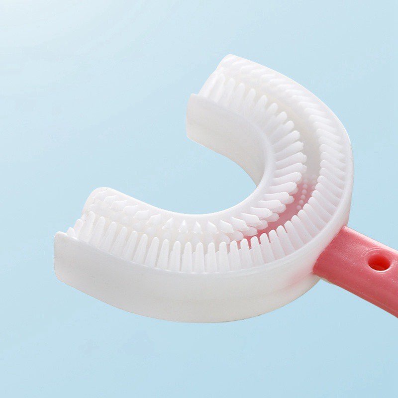 Bàn chải đánh răng cho bé chữ u chất liệu Silicon chịu được lực cắn cho bé từ 2 tuổi - 6 tuổi SULINA OFFICIAL BC02
