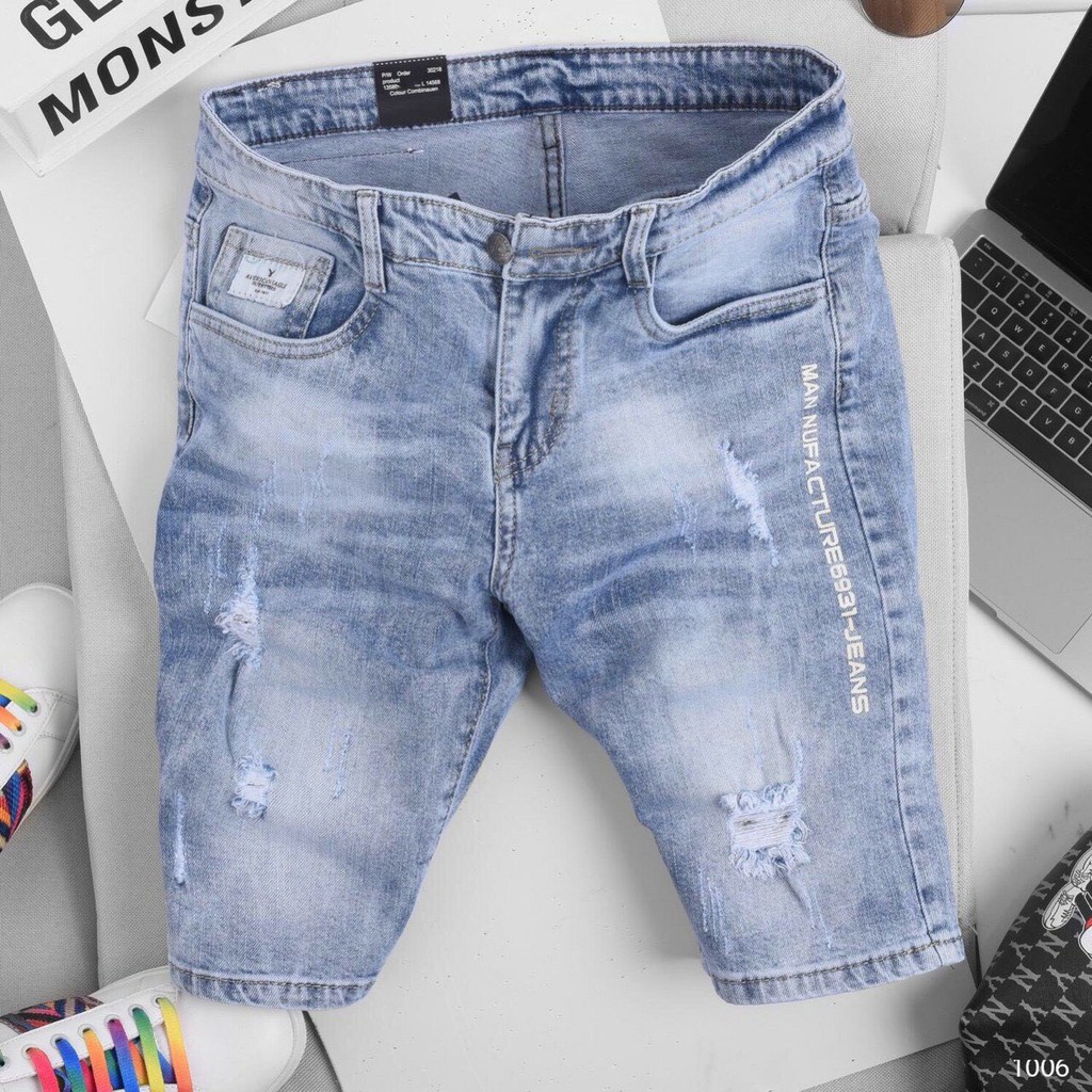 Quần Short , Quần Sọt Jean Nam Clend Fashion Chất Liệu Demin Co giãn Thoáng Mát Thời Trang Cao Cấp Q6