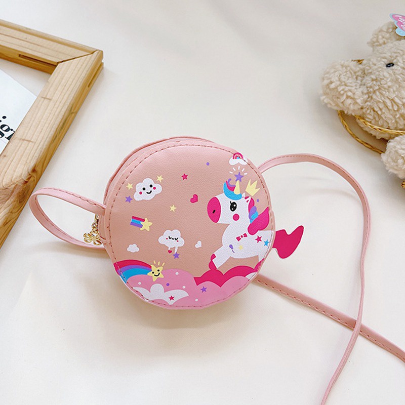 Túi Đeo Chéo Vai Đựng Tiền Xu Mini Họa Tiết Hoạt Hình Dễ Thương Dành Cho Trẻ Em
