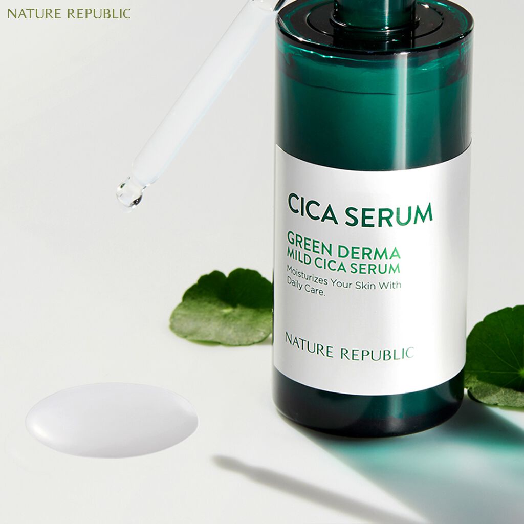 Nature Republic Tinh chất dưỡng ẩm phục hồi sâu cho da Green Derma Mild Cica Serum 50ml